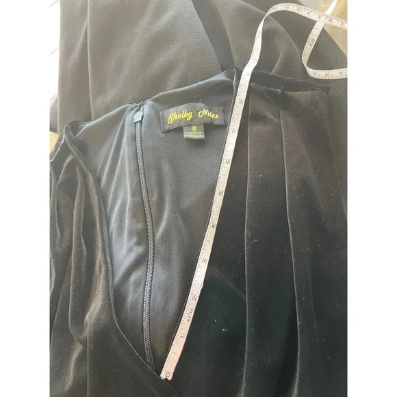 Shelby Nites Womens 8 Black Jump Suite Shorts/Pants V Neck Party - Picture 5 of 13